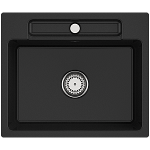 Villeroy et Boch Évier à Siluet avec garniture de vidage et fonctionnement manuel, chromite