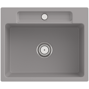 Villeroy und Boch Siluet Flächenbündige Spüle 33461FKD mit Ablaufgarnitur und Handbetätigung, Fossil