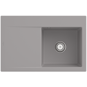 Villeroy and Boch Subway Style 45 built-in sink 334701KD right, with drain fitting, manual operation, fossil CeramicPlus, 78 x 51 cm