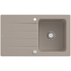 Villeroy and Boch Architectura sink 335002AM with waste set and eccentric operation, Almond