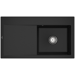 Villeroy and Boch Subway Style 50 built-in sink 335101J0 basin right, drain fitting with manual operation, 900 x 510 mm, Chromite