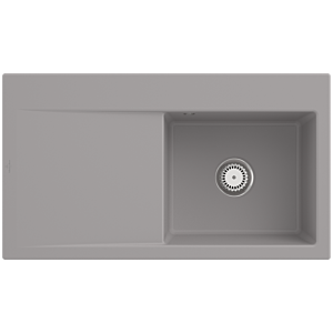 Villeroy and Boch Subway Style 50 built-in sink 335101KD basin right, drain fitting with manual operation, 900 x 510 mm, Fossil