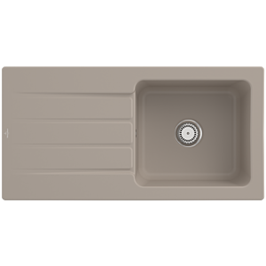 Villeroy and Boch Architectura MetalRim sink 336001AM with waste set and manual operation, Almond