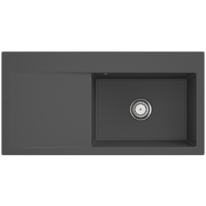 Villeroy and Boch Subway Style 60 built-in sink 336101i4 basin right, drain fitting with manual operation, 1000 x 510 mm, graphite