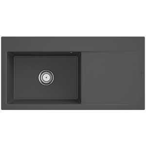 Villeroy and Boch Subway Style 60 built-in sink 336201i4 basin left, drain fitting with manual operation, 1000 x 510 mm, Graphite