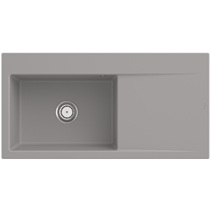 Villeroy and Boch Subway Style 60 built-in sink 336201KD basin left, drain fitting with manual operation, 1000 x 510 mm, Fossil