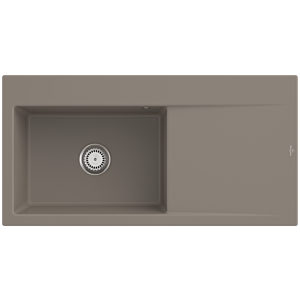 Villeroy und Boch Subway Style 60 Einbauspüle 336201TR Becken links, Ablaufgarnitur mit Handbetätigung, 1000 x 510 mm, Timber