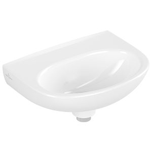 Villeroy et Boch O.novo lavabo 43403701 36x27,5cm, ovale, sans trop-plein, trous de robinetterie latéraux préperforés, blanc