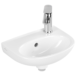 Villeroy et Boch O.novo lavabo 43403RR1 36x27,5cm, ovale, avec trop-plein, trou à droite perforé, blanc C-plus
