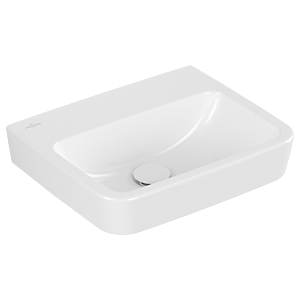 Villeroy et Boch O.novo lave-mains 434448T2 45x37cm, carré, sans trou pour robinet, sans trop-plein, blanc AntiBac C- Plus
