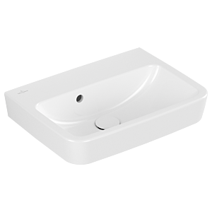 Villeroy and Boch O.novo Cloakroom basin 434452T2 50x37cm, square, without tap hole, with overflow, white AntiBac C-plus