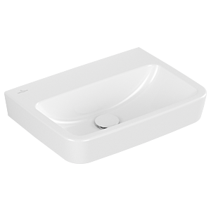 Villeroy und Boch O.novo Handwaschbecken 434453R1 50x37cm, eckig, ohne Hahnloch, ohne Überlauf, weiß C-plus