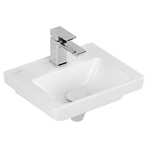Villeroy et Boch Subway 3.0 lave-mains 437038RW 37x30,5cm, avec trou pour robinet / sans trop-plein, pierre blanche C-plus