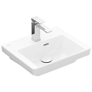 Villeroy und Boch Subway 3.0 Handwaschbecken 43704501 45x37cm, mit Hahnloch/mit Überlauf, weiß