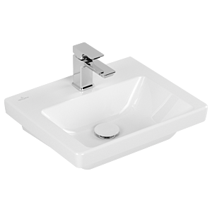 Villeroy and Boch Subway 3.0 Cloakroom basin 43704601 45x37cm, with tap hole / without overflow, white