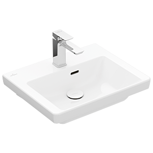 Villeroy et Boch Subway 3.0 lave-mains 43705001 50x40cm, avec trou pour robinet / avec trop-plein, blanc