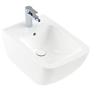 Villeroy & Boch Venticello Wand Bidet 44110001 56 x 37,5 cm, weiss, mit Hahnloch, mit Überlauf