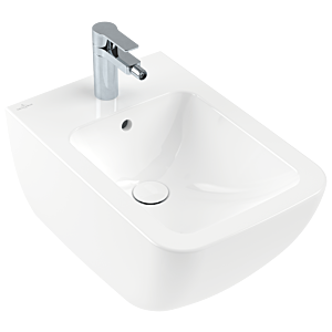 Villeroy et Boch Venticello mur Bidet 441100R1 37,5 x 56 cm, avec trou pour robinetterie, avec trop-plein, blanc C-plus