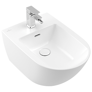 Villeroy and Boch Subway 3.0 wall Bidet 447000RW 37.5x56cm, 2000 hole, with overflow, stone white C-plus