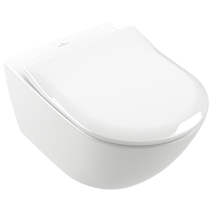 Villeroy et Boch Subway 3.0 WC suspendu à fond creux 4670T0T2 37x56 cm,  TwistFlush, sans bride, AntiBac/C-plus, blanc