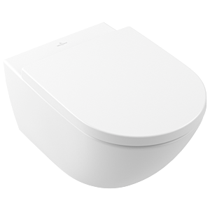 Villeroy und Boch Subway 3.0 WC-Sitz 8M42S1RW Schaniere aus Edelstahl, mit QuickRelease und Softclosing, stone white C-plus