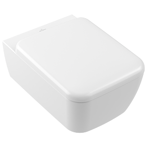 Ensemble WC Villeroy et Boch Skyla 4682CLRW, 370 x 530 x 310 mm, suspendu, avec TwistFlush, Stone White CeramicPlus