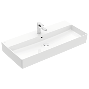 Villeroy und Boch Memento 2.0 Waschtisch 4A22A5R1 100x47cm, mit Hahnloch und Überlauf, Weiß C+