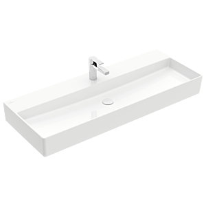 Villeroy &amp; Boch Memento 2.0 washbasin 4A22C201 120 x 47 cm, alpine white, with tap hole, without overflow
