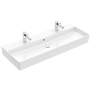 Villeroy und Boch Memento 2.0 Waschtisch 4A22CK01 120x47cm, 2 Hahnlöcher, mit Überlauf, Weiß