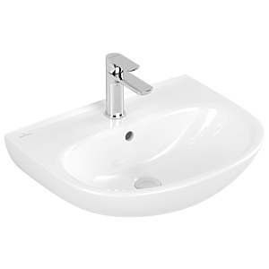 Villeroy et Boch O.novo lavabo 4A4055R1 55x44cm, ovale, trou pour robinetterie avec trop-plein, blanc C-plus