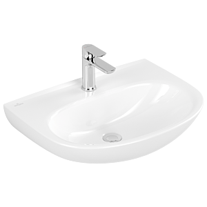 Villeroy und Boch O.novo Waschtisch 4A406101 60x46cm, oval, Hahnloch ohne Überlauf, weiß