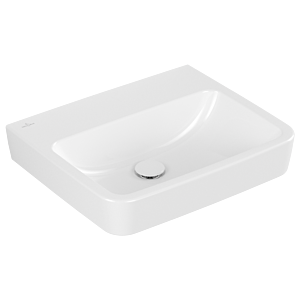 Villeroy et Boch O.novo lavabo 4A4158T2 55x46cm, carré, sans trou pour robinet, sans trop-plein, blanc AntiBac C-plus