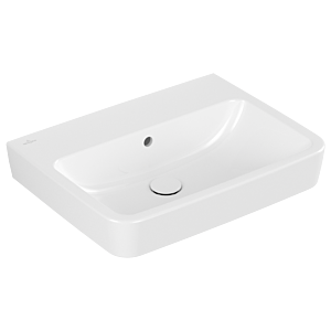 Villeroy et Boch Lavabo à encastrer / à poser O.novo 4A416J01 60x46cm, carré, sans trou pour robinet, avec trop-plein, blanc