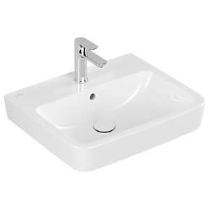 Villeroy et Boch Lavabo à encastrer / à poser O.novo 4A41MG01 55x46cm, carré, avec trou pour robinetterie, avec trop-plein, blanc