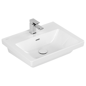 Villeroy et Boch Subway 3.0 vasque 4A7055R1 55x44cm, avec 2000 / avec trop-plein, blanc C-plus
