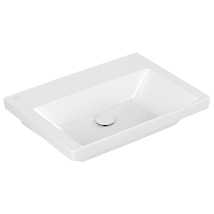 Villeroy und Boch Subway 3.0 Schrank-Waschtisch 4A706801 65x47cm, ohne Hahnloch/ohne Überlauf, weiß