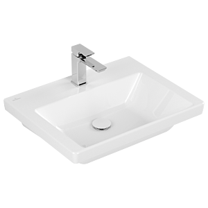 Villeroy et Boch Subway 3.0 lavabo 4A706L01 60x47cm, dessous - de - chaussée, avec 2000 trou de coulée / sans trop - plein, blanc