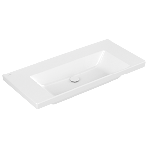 Villeroy et Boch Subway 3.0 lavabo 4A70A3R1 100x47cm, sans trou du robinet / sans trop - plein, blanc C-plus
