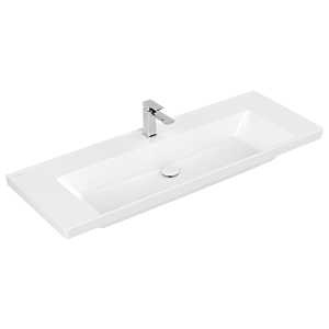 Villeroy et Boch Subway 3.0 lavabo 4A70D2R1 130x47cm, avec 2000 trou de coulée / sans trop - plein, blanc C-plus
