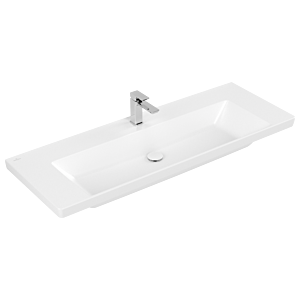 Villeroy et Boch Subway 3.0 lavabo 4A70D2RW 130x47cm, avec 2000 trou du robinet / sans trop - plein, pierre blanche C-plus