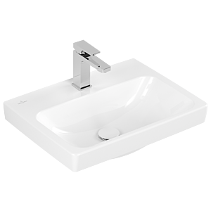 Villeroy und Boch Architectura Waschtisch 4A87MLT2 55x42cm, geschliffen, 1 Hahnloch, ohne Überlauf, weiß AntiBac C-plus