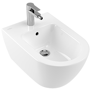 Villeroy & Boch Subway 2.0 Wand Bidet 54000001 weiss, 1 Hahnloch, mit Überlauf