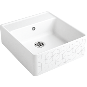 Villeroy und Boch Spülstein Einzelbecken 632061M1 Ablaufgarnitur, Handbetätigung, Befestigungssatz, Mosaique