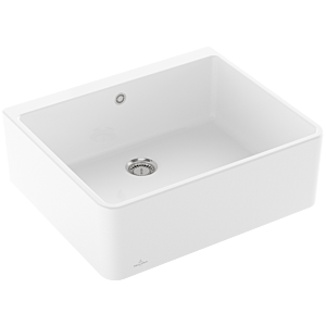 Villeroy und Boch Spülstein Einzelbecken 636001R1 Ablaufgarnitur mit Handbetätigung, weiß