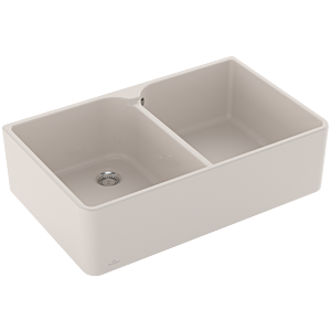Villeroy and Boch double bowl sink 638001KR waste set with manual actuation, crema