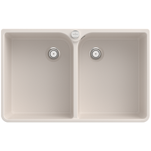 Villeroy und Boch Spülstein Doppelbecken 638002KR Ablaufgarnitur mit Exzenterbetätigung, Crema