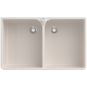 Villeroy und Boch Spülstein Doppelbecken 639002KR Ablaufgarnitur mit Exzenterbetätigung, Crema