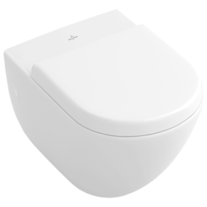 Villeroy & Boch Subway Wandflachspül WC 66031001 weiß, Abgang waagerecht