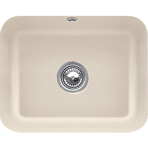 Villeroy et Boch évier sous plan 670602AM avec garniture de vidage , actionnement excentrique, kit de fixation, Amande