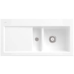 Villeroy &amp; Boch Subway 60 built-in sink 671201R1 right, with drain fitting and manual operation, 1000 x 510 mm, white